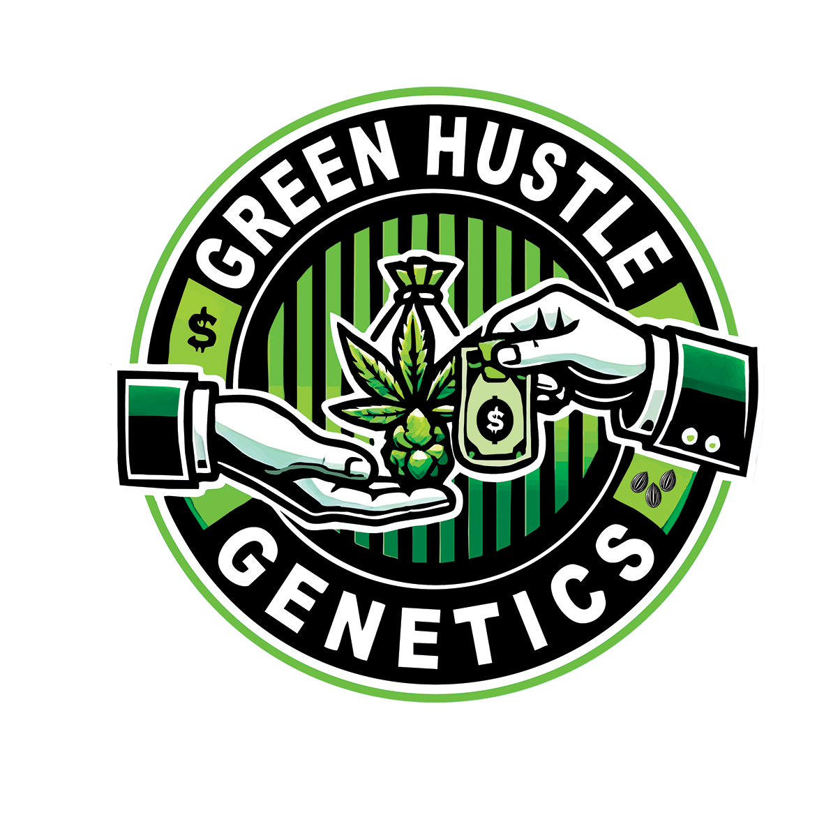 logo green hustle genetics